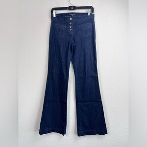 Theory Button Fly Flare Blue Jeans Size 2
